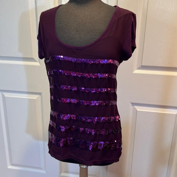 Calvin Klein holiday top size M color eggplant or dark purple - Picture 1 of 6